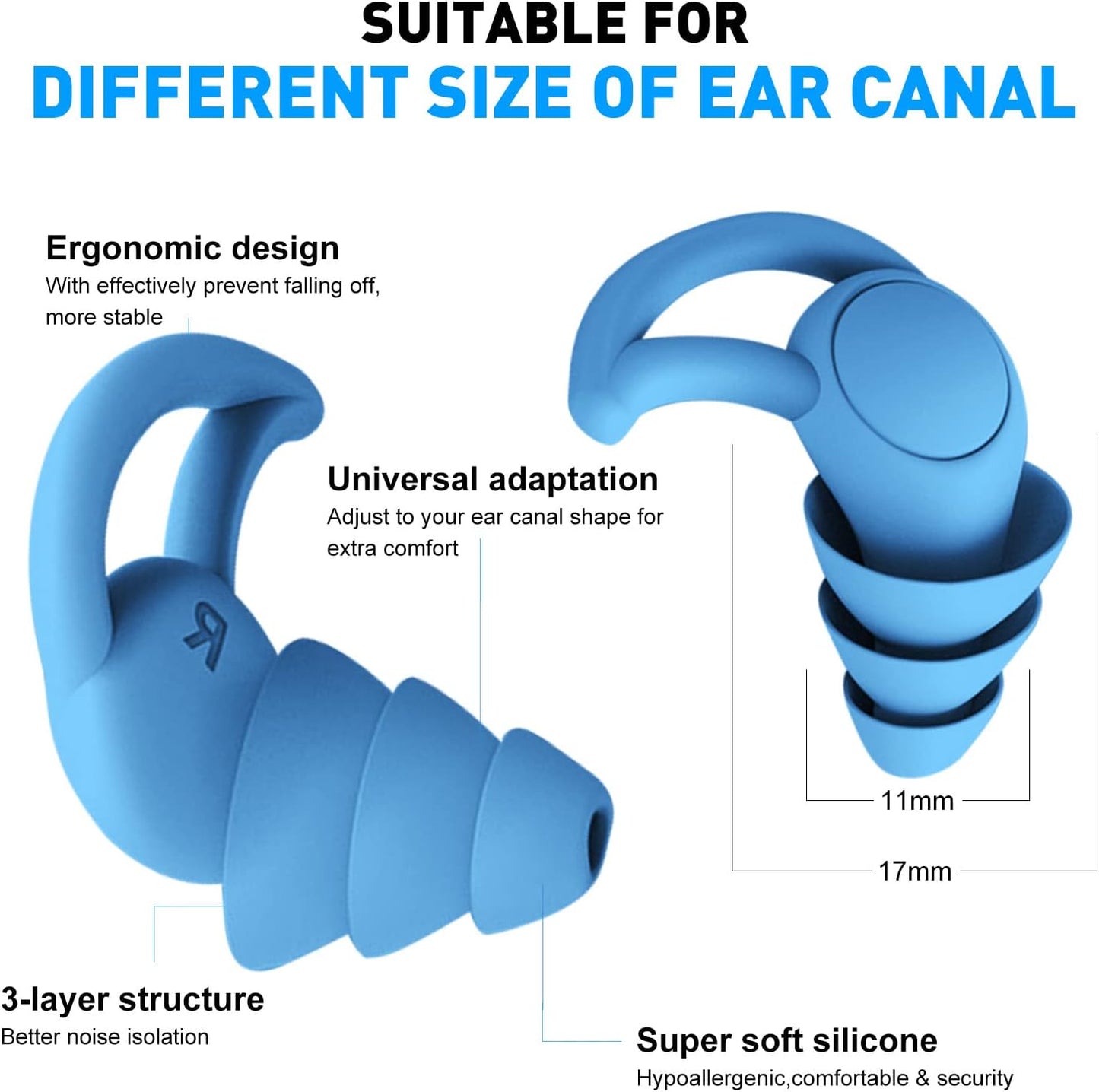 Noise Cancelling Anti Snoring Ear Plugs