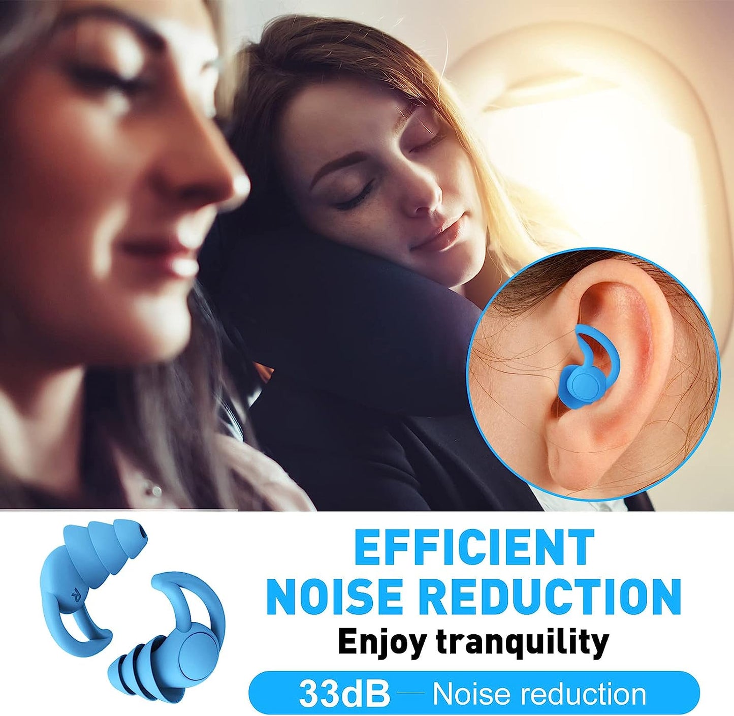 Noise Cancelling Anti Snoring Ear Plugs